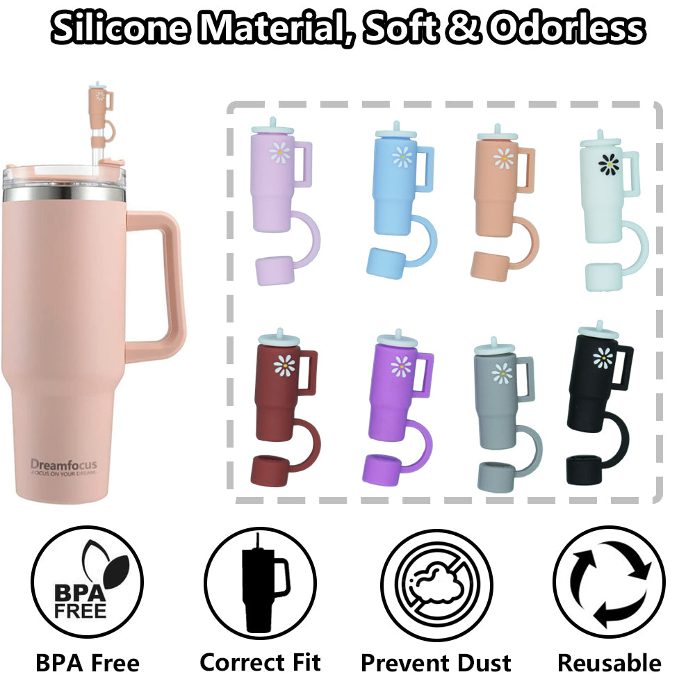 Buy Wholesale China Factory Low Price Safe Bpa Free Silicone Straw Cover  Straw Tips Topper For Stanley Tumbler & Straw Cover at USD 0.25